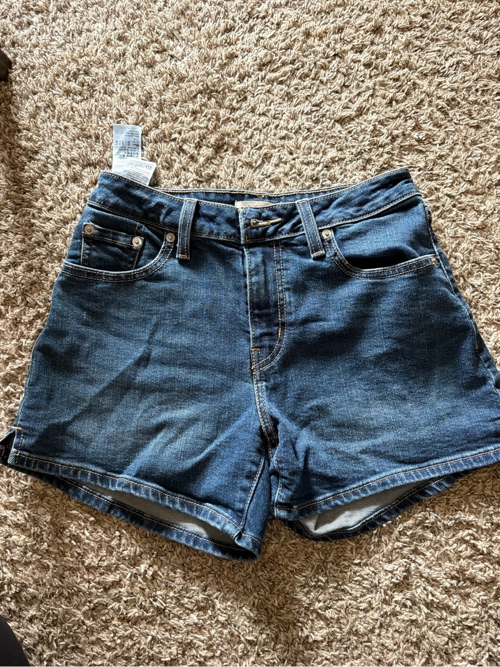 Classic Dark Blue Denim Women's Jean Shorts